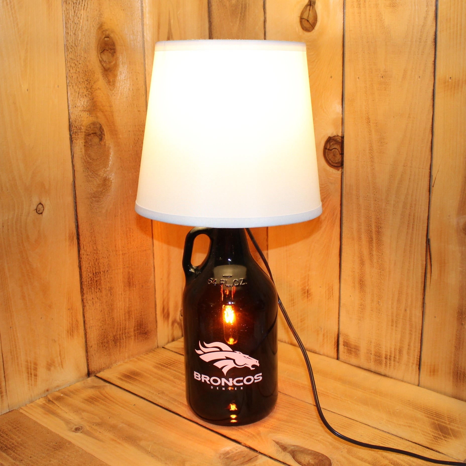 Denver Broncos Football Table shops Lamp (Handcrafted)